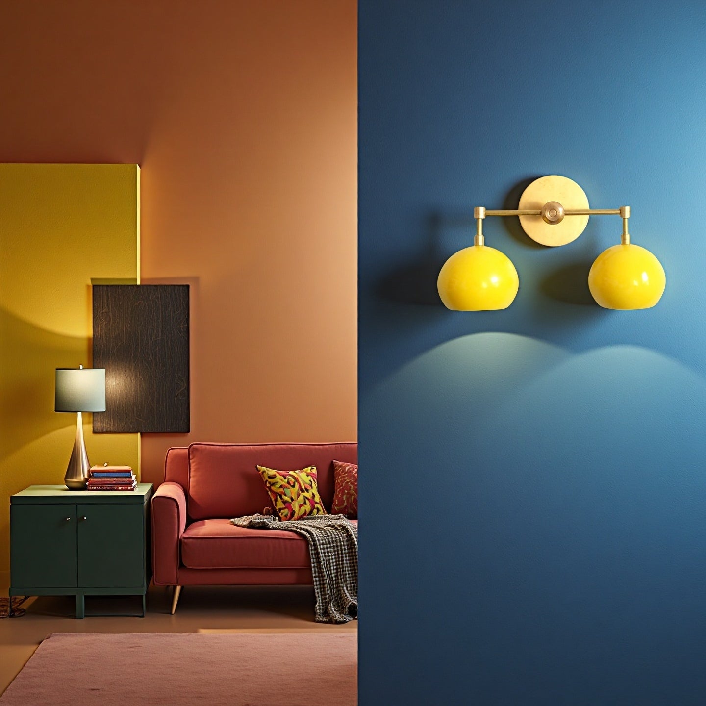 Sunshine Yellow Shades Sconce - Bubble Pop Vanity Wall Light For Bedroom
