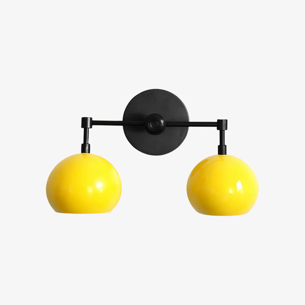 Sunshine Yellow Shades Sconce - Bubble Pop Vanity Wall Light For Bedroom