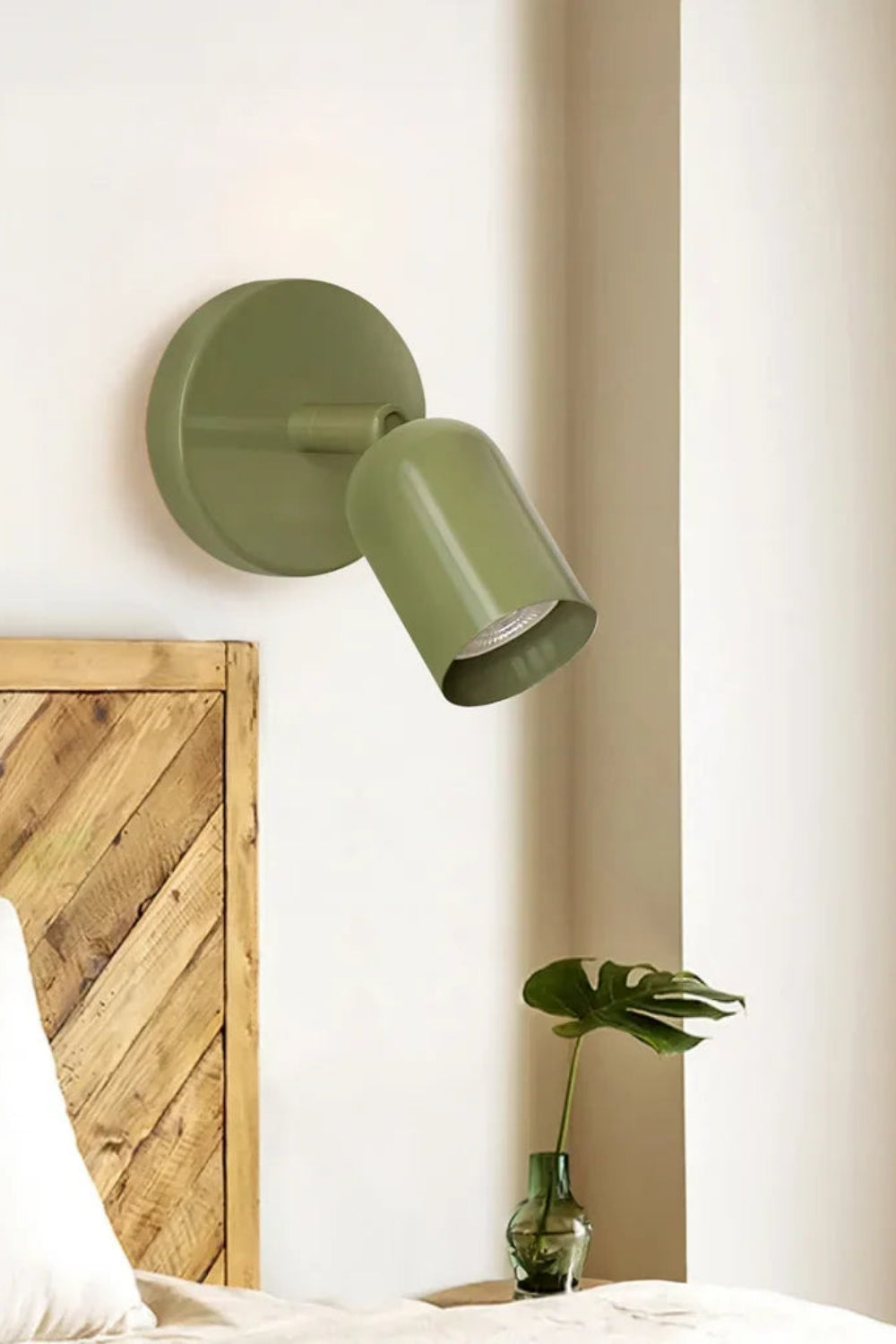 Cream Barrel Gimbal Head Wall Sconce