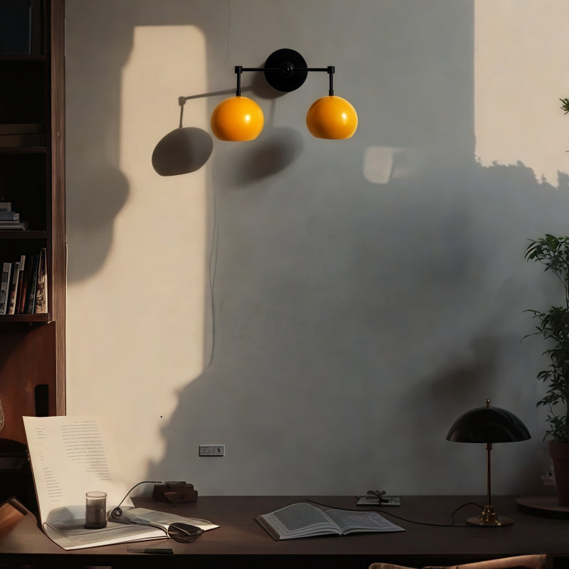 Sunshine Yellow Shades Sconce - Bubble Pop Vanity Wall Light For Bedroom