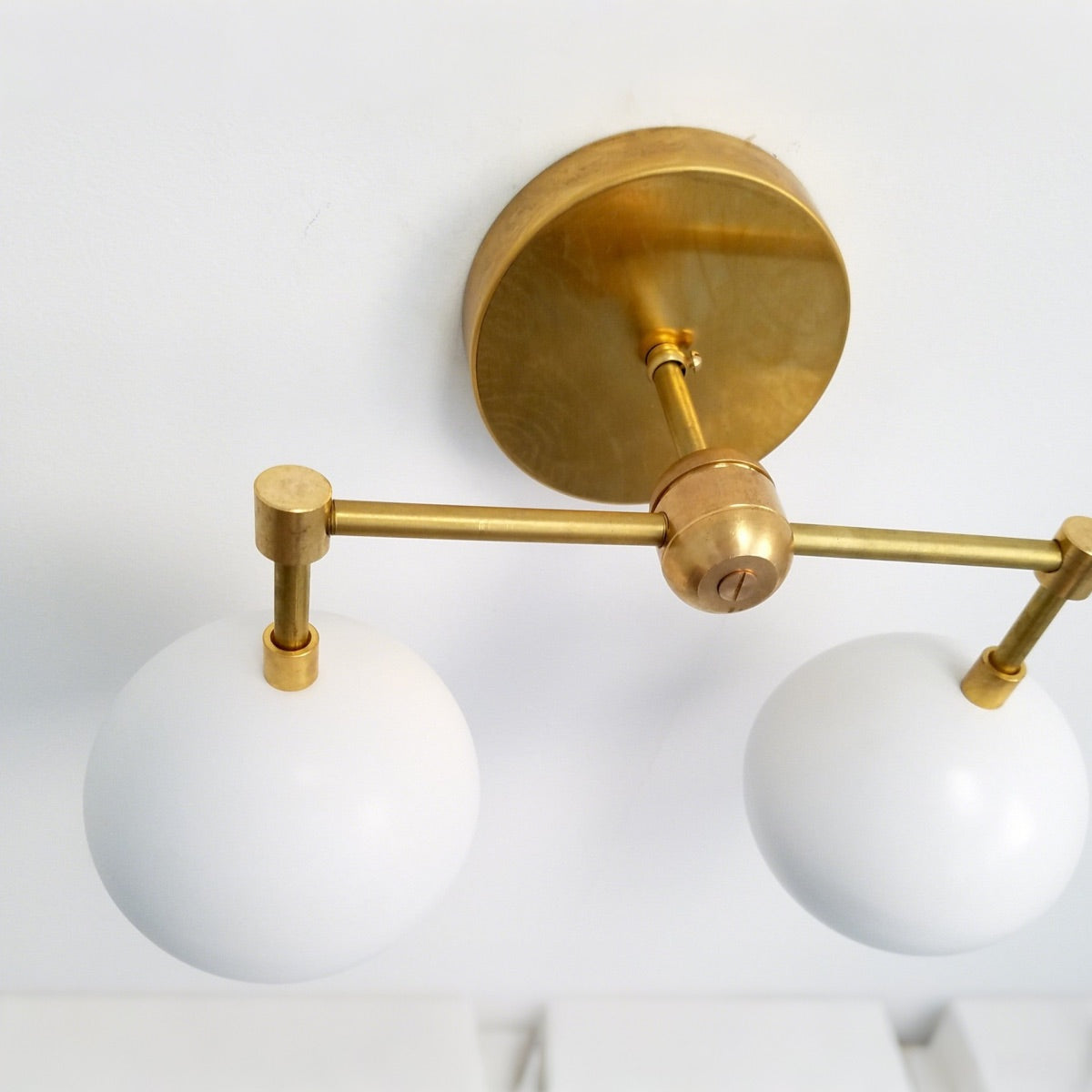 White Shades Wall Sconce - Double Head Vanity Bathroom Light