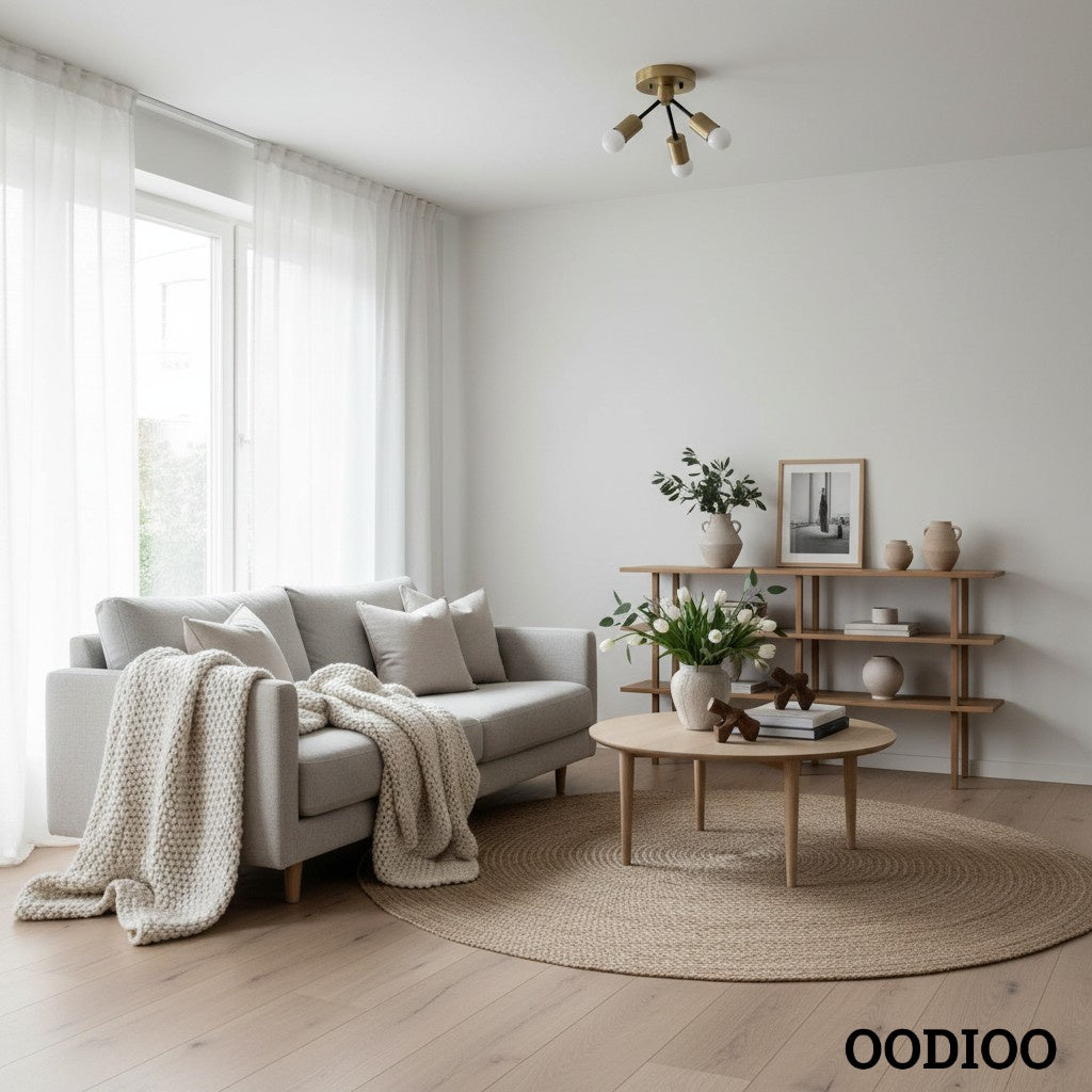 Lumen Art Deco Inspired Ceiling Lamp – Elegant Minimalist Flush Mount for Home Interiors