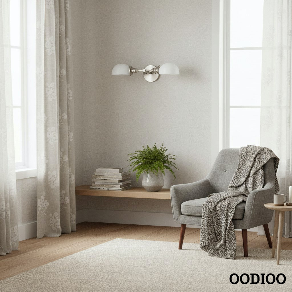 Luminara Luxury Opal Glass Dual Vanity Fixture – Multi Finish Wall Sconce for Mirror Lighting