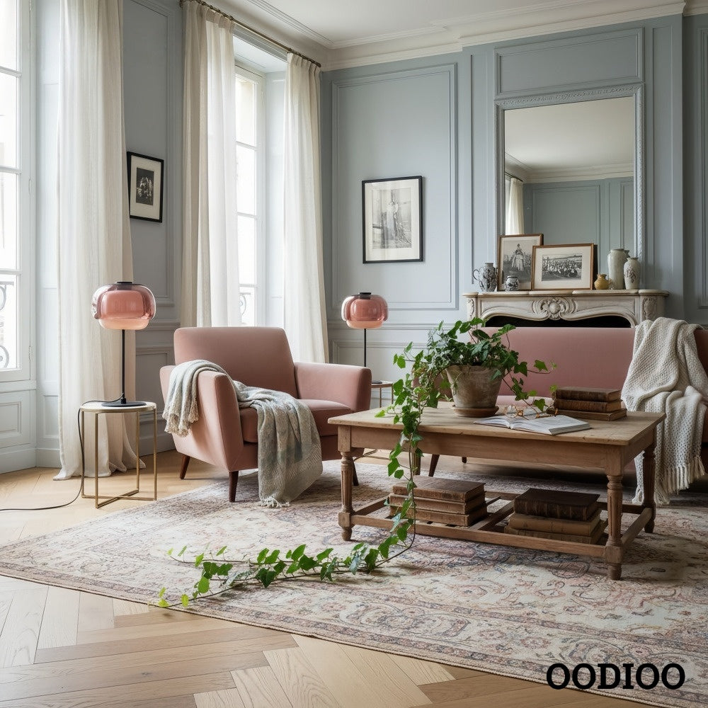 Nordic Mushroom Glass Table Lamp – Stained Glass Bedside Light