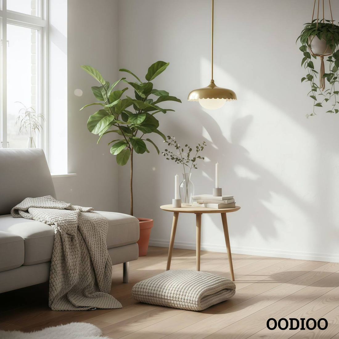 Rayla Retro Brass Scalloped Shade Pendant Lamp – Perfect for Living Rooms and Cafes