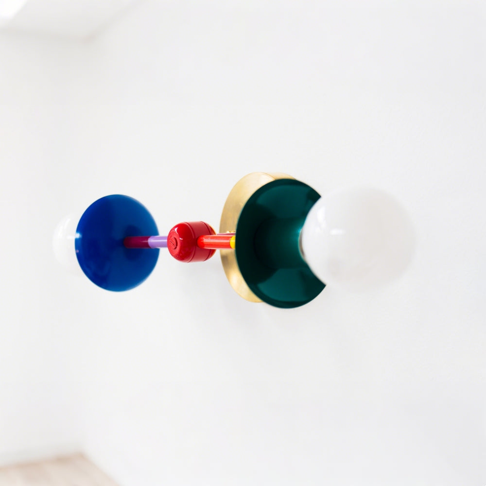 Colorful Wall Sconce - Rainbow Finish for Bedroom & Hallway Lighting