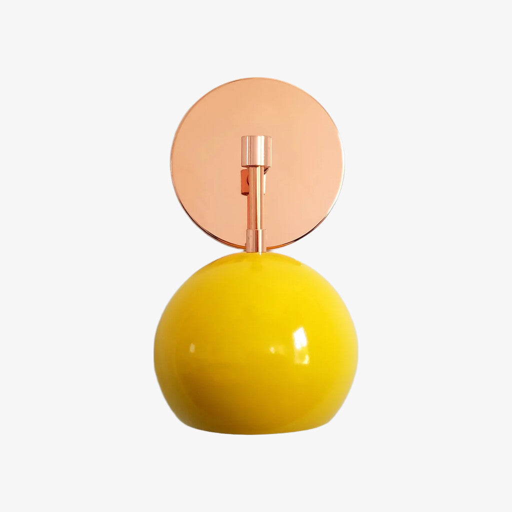 Accent Lighting Globe Wall Sconce in Sunshine Yellow