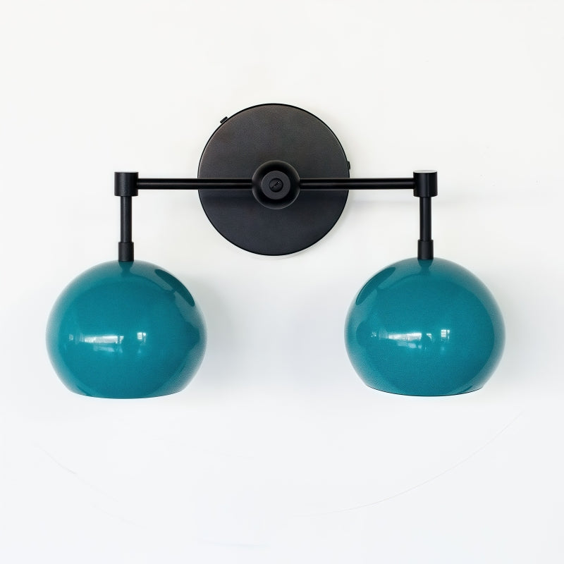 Navy Loa Wall Light - Double Ball Bath Vanity Mirror Wall Sconce