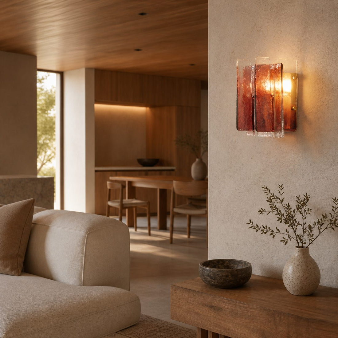 Lumiridge Modern Wall Light – Minimalist Design Metal Glass Fixture for Living Room