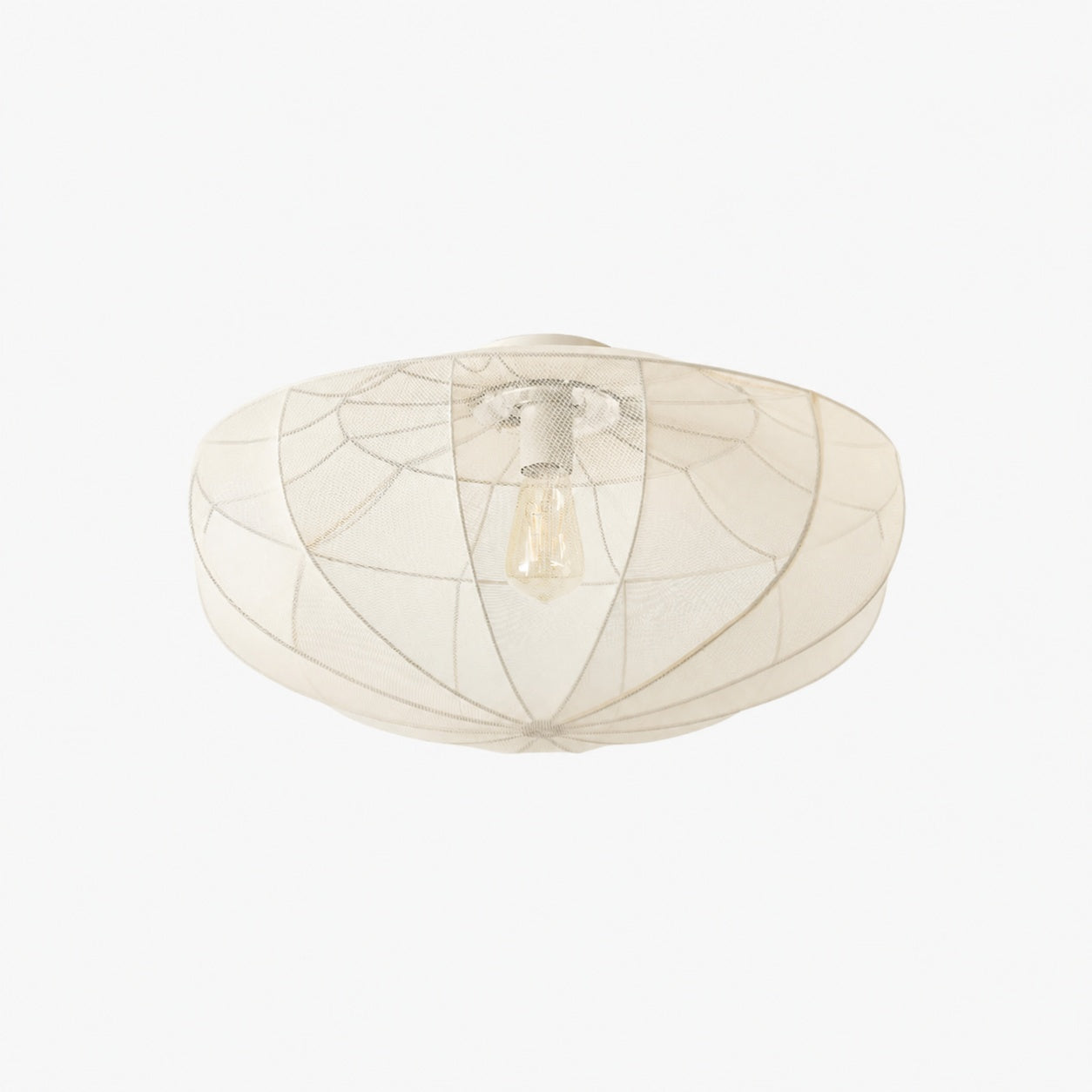 Lumifil Draped Mesh Ceiling Light – Boho Rustic Textured Shade Lamp for Living Room or Bedroom