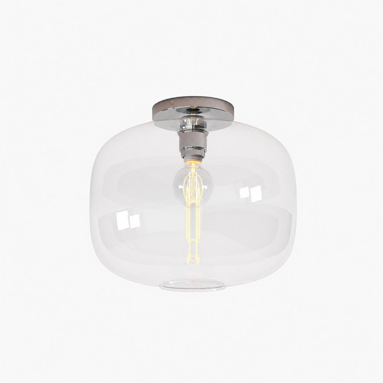 Lumivelle Sculptural Flush Mount Light – Modern Glass Ceiling Lamp