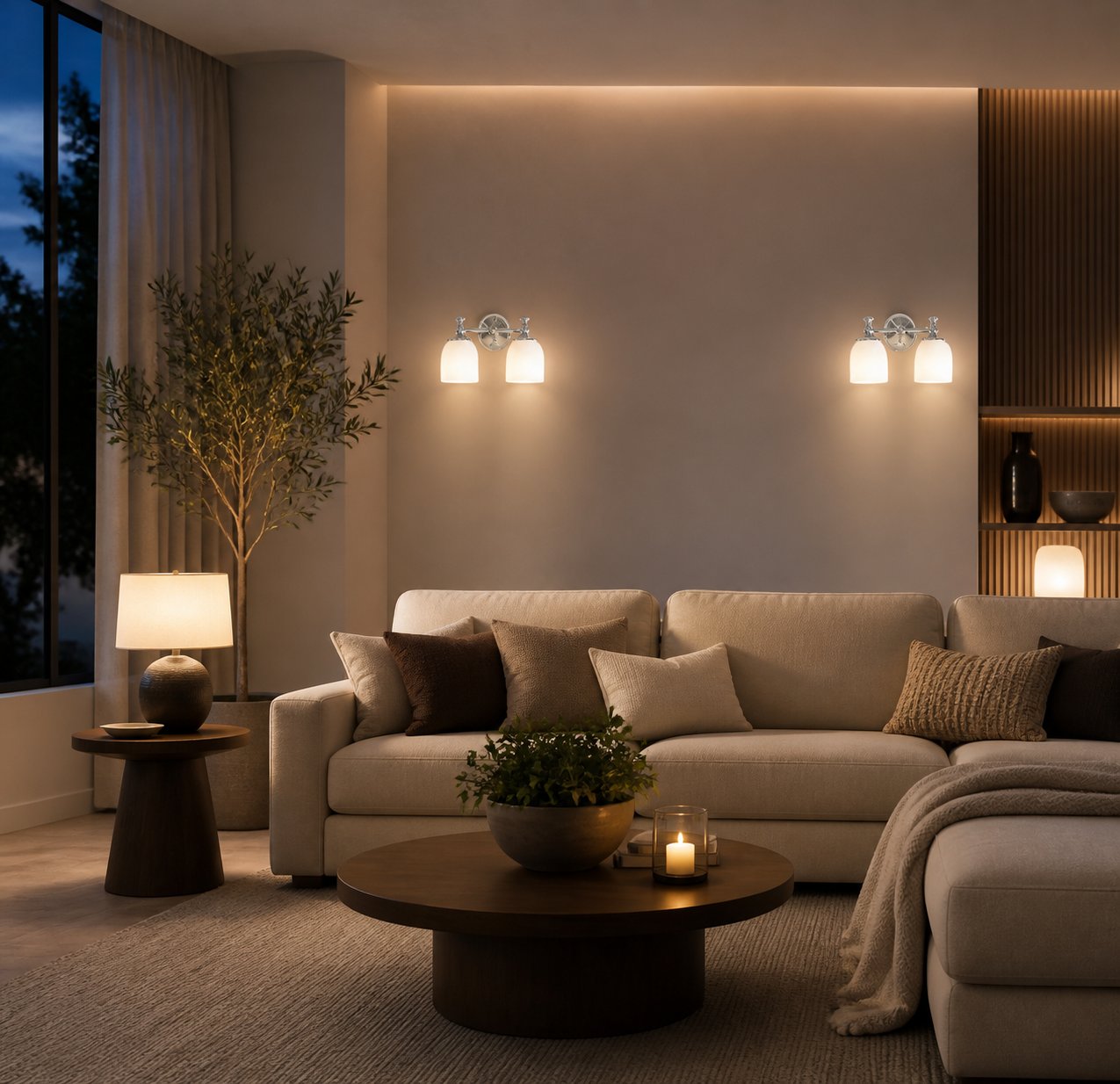 Kalvora Wall Sconce Light Fixture - Contemporary Metal Wall Lamp for Home Décor