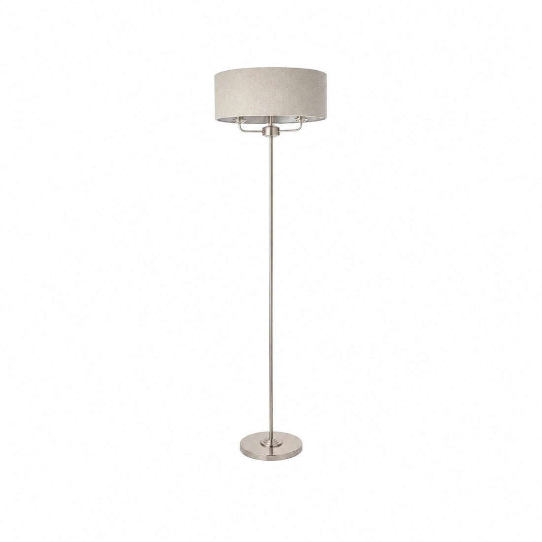 Tela Drum Shade Floor Lamp - Contemporary Fabric Standing Lamp for Home Office