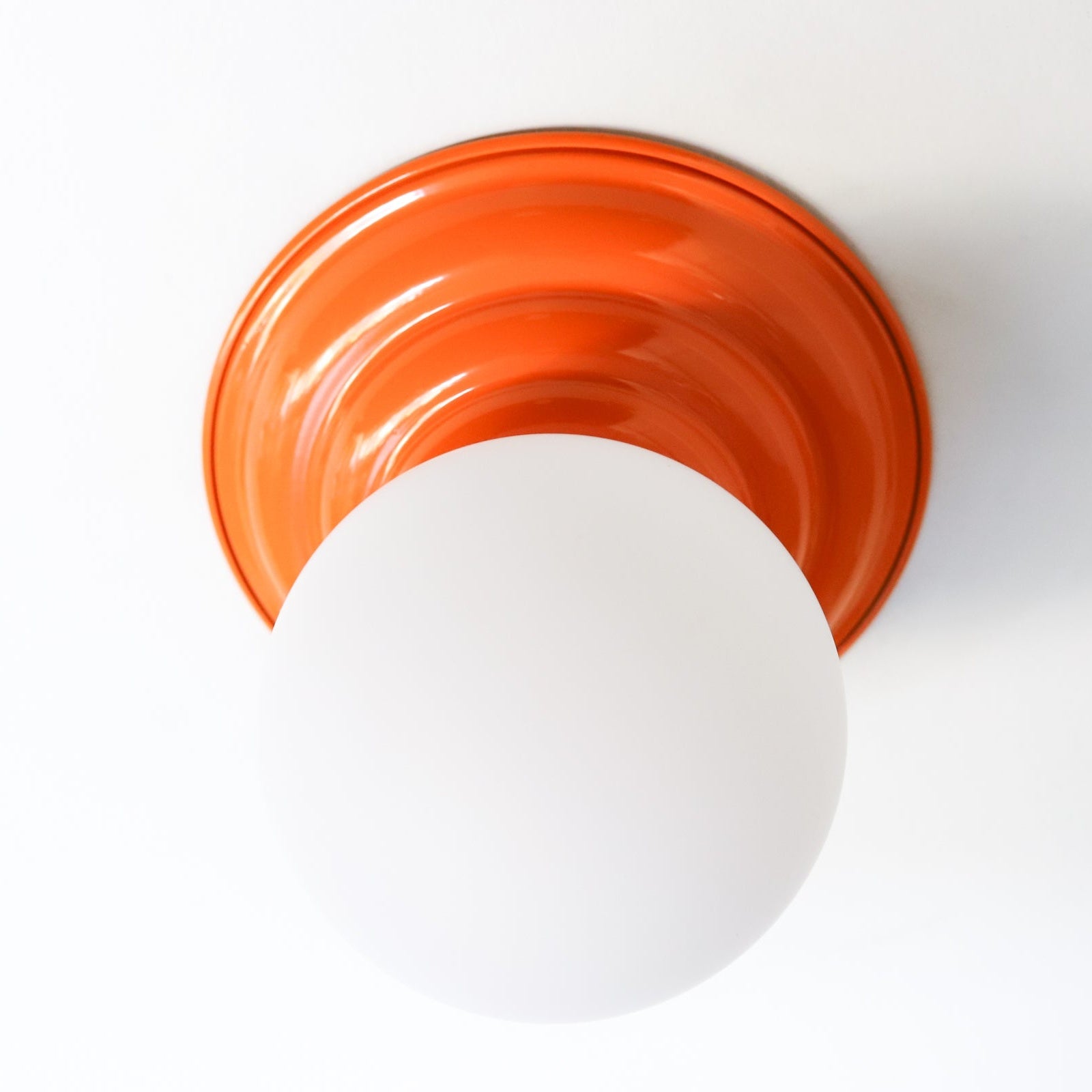 Retro Flushmount Ceiling Light or Wall Sconce - Minimalist Glass Globe