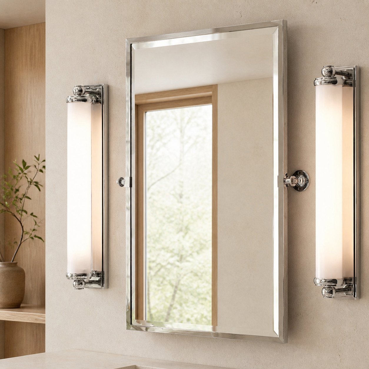 Kalvora Extra Long Tube Wall Sconce - Chrome Modern Light Fixture