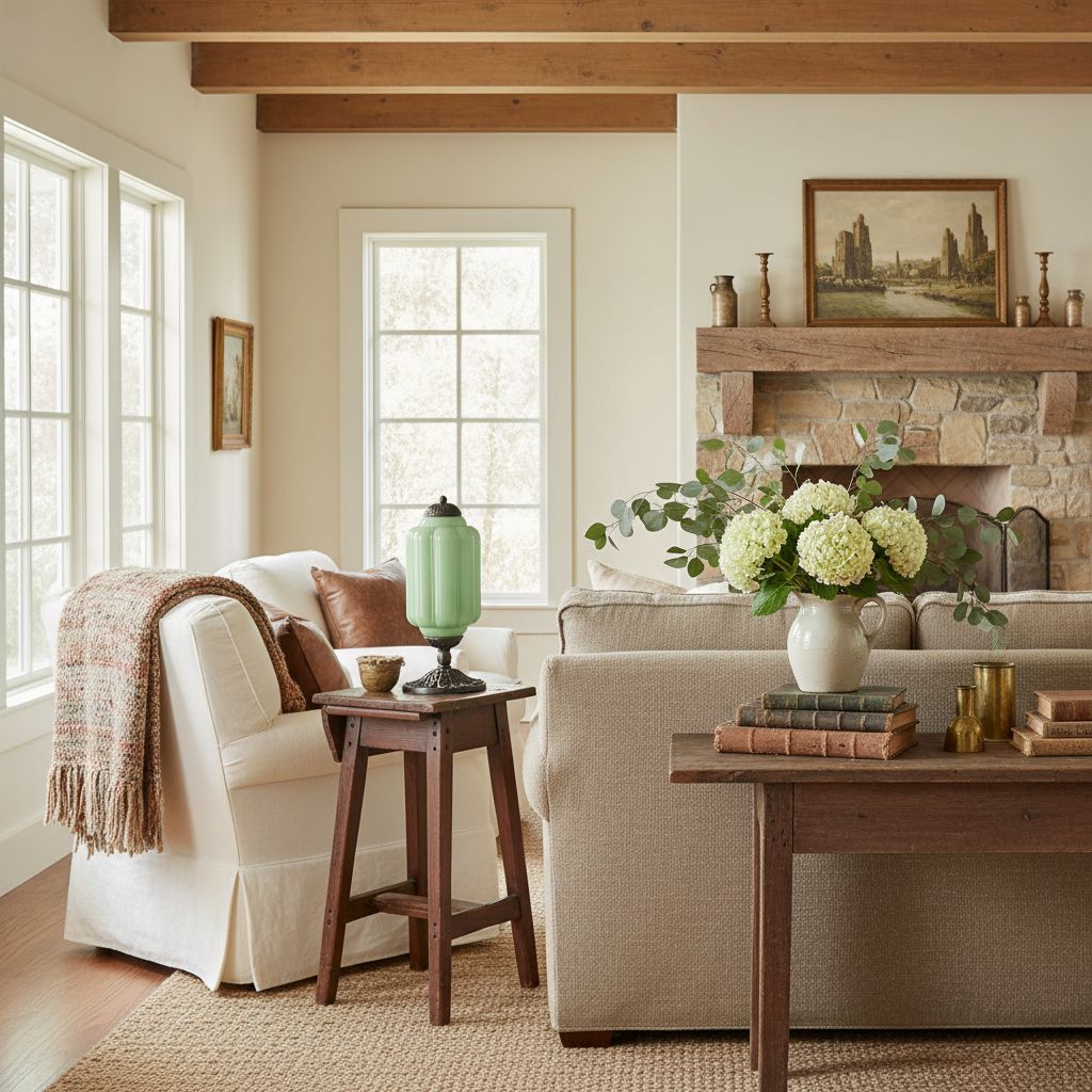 Retro Eloise Milk Glass Table Lamp for Bedroom Decor