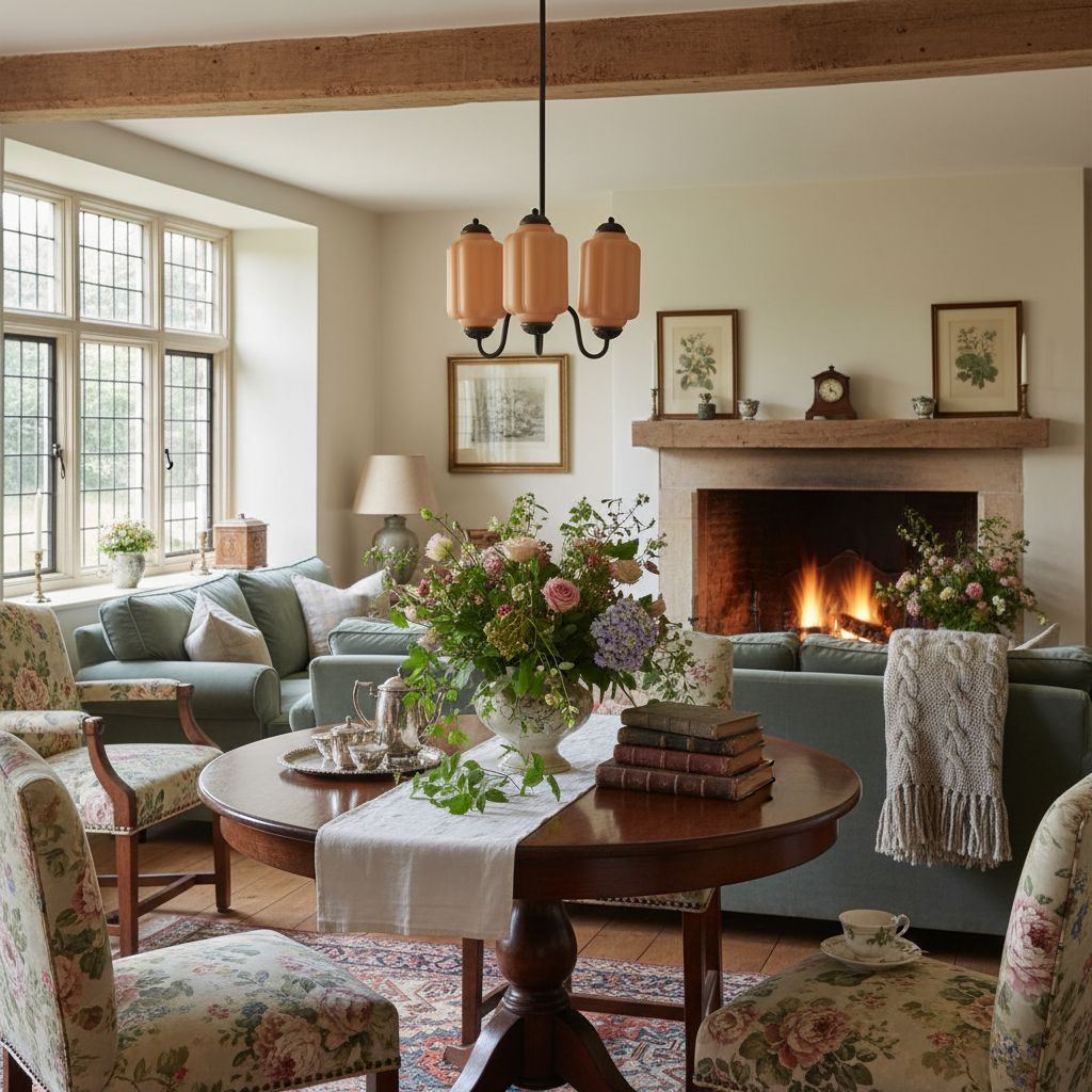 Eloise Vintage Glass Chandelier - Milk Glass Home Accent