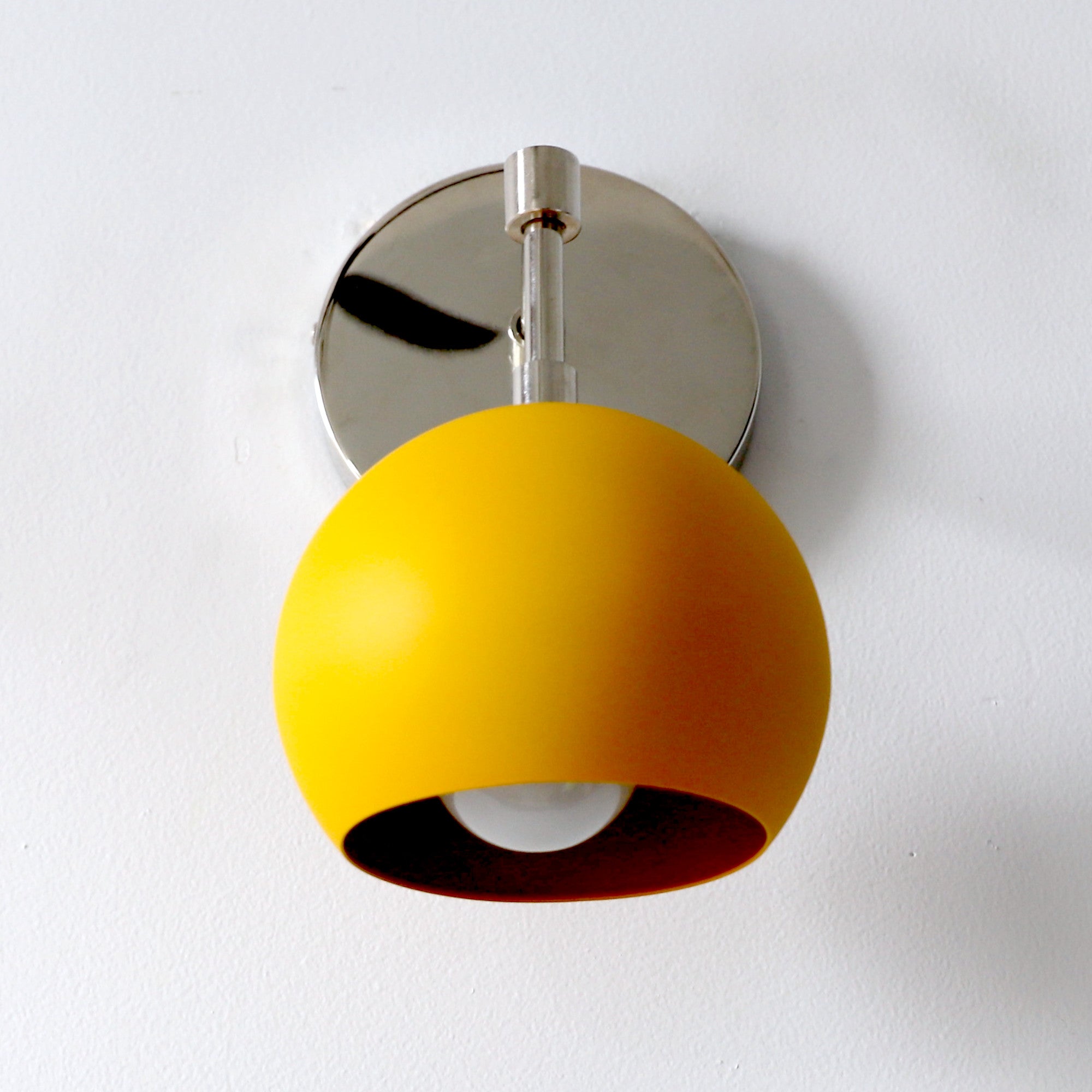 Accent Lighting Globe Wall Sconce in Sunshine Yellow