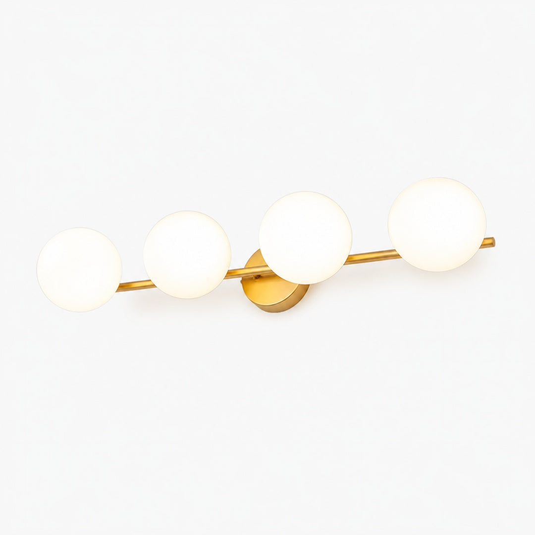 Gold Milk Glass Vanity Light
