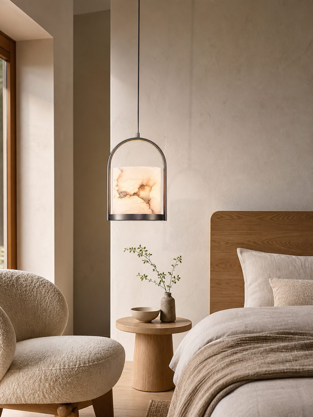 Cortland Alabaster Pendant Light