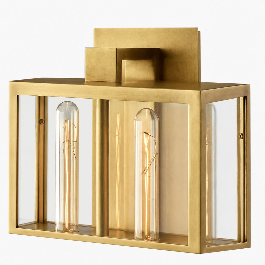 Classic Beckman Vintage Wall Sconce - Steel & Glass Linear Design