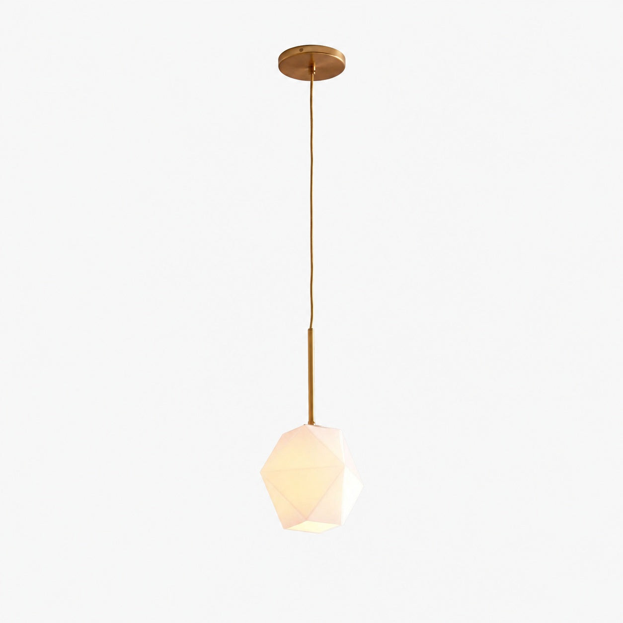 Talvior Faceted Pendant Light – Adjustable Glass Light Fixture
