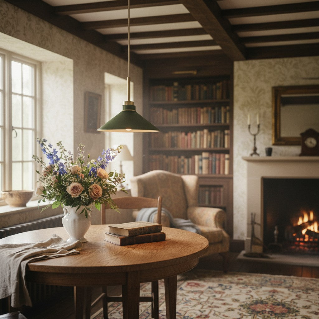 Aurenza Modern Farmhouse Pendant Light - Adjustable Shade for Warm Ambiance