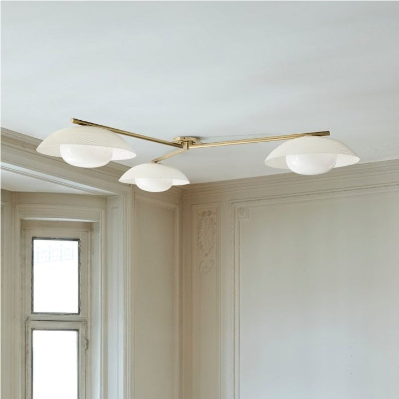 Elorina 3-Light Flush Mount Glass/Metal Ceiling Light - A Stylish Fixture for Modern Spaces