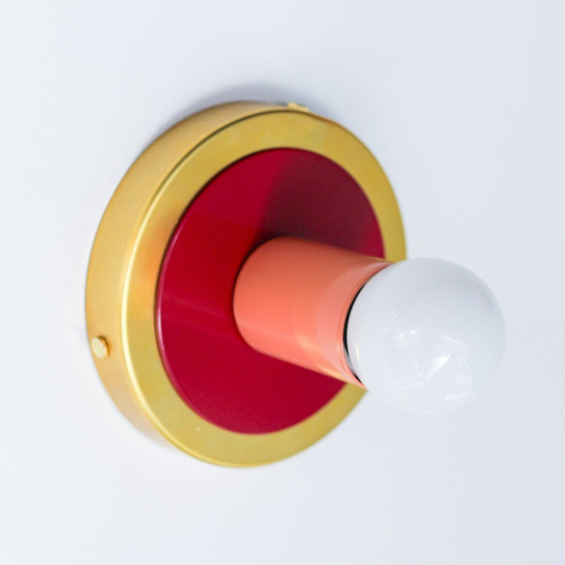 Colorful Wall Sconce - Modern Brass & Chrome Accent Lighting Fixture