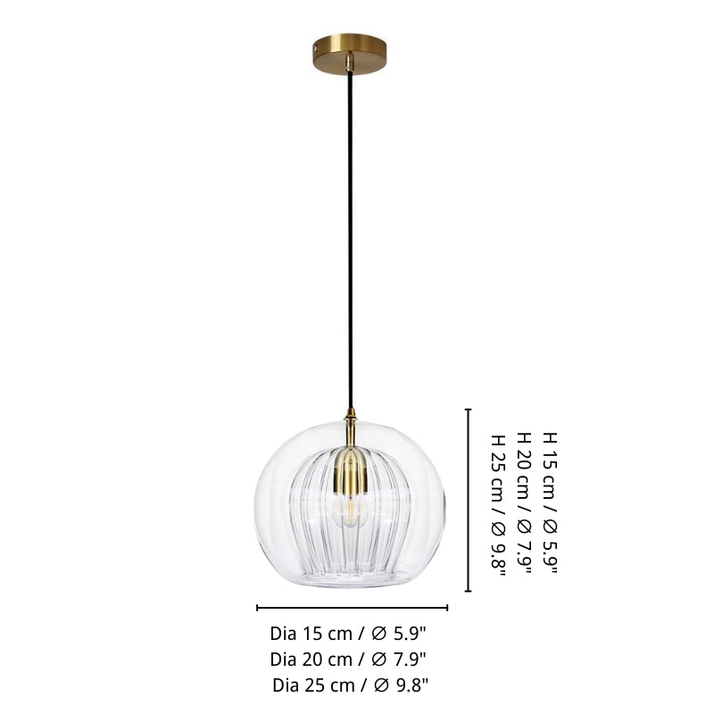 Modern Pleated Glass Pendant Light