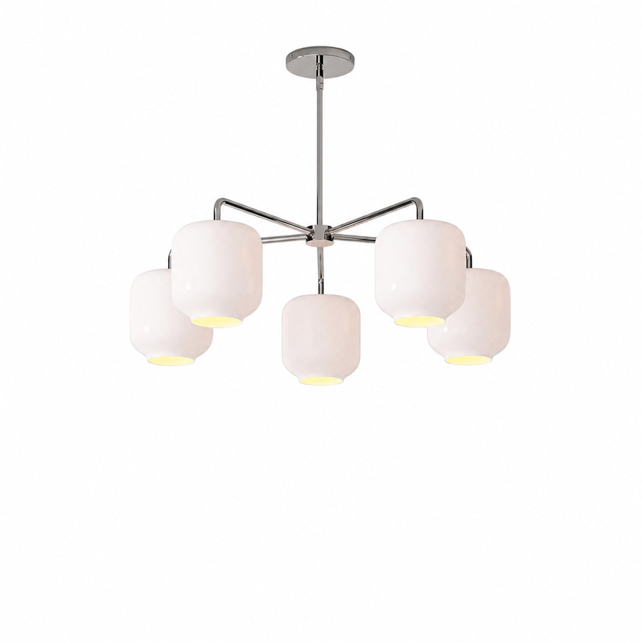 Lumivelle 5-Light Pebble Chandelier - Modern Glass Pendant Lighting
