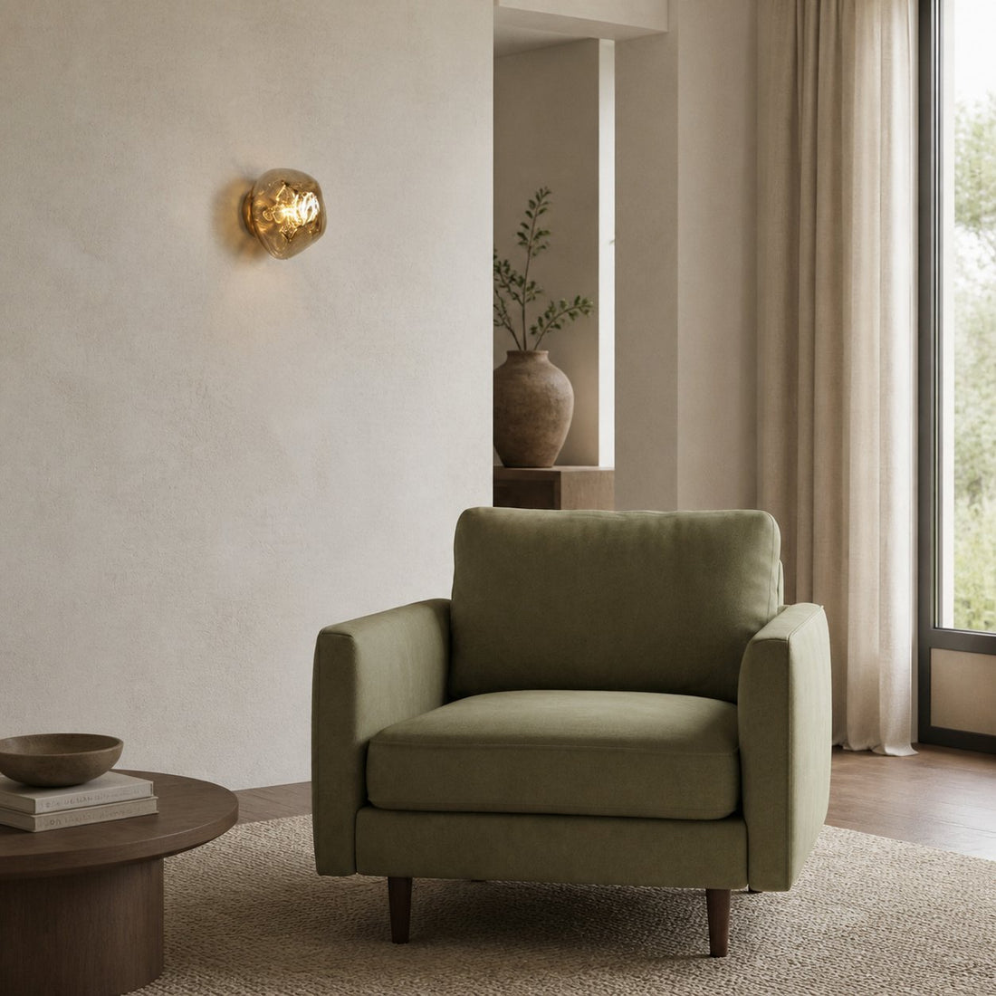 Glyador Modern Effect Wall Sconce Organic Surface Light for Living Room N27