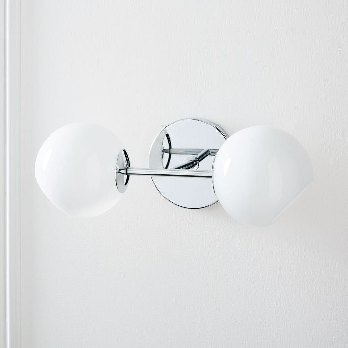 Brina Glass 2-Light Sconce - Minimalist Glass Wall Light for Home