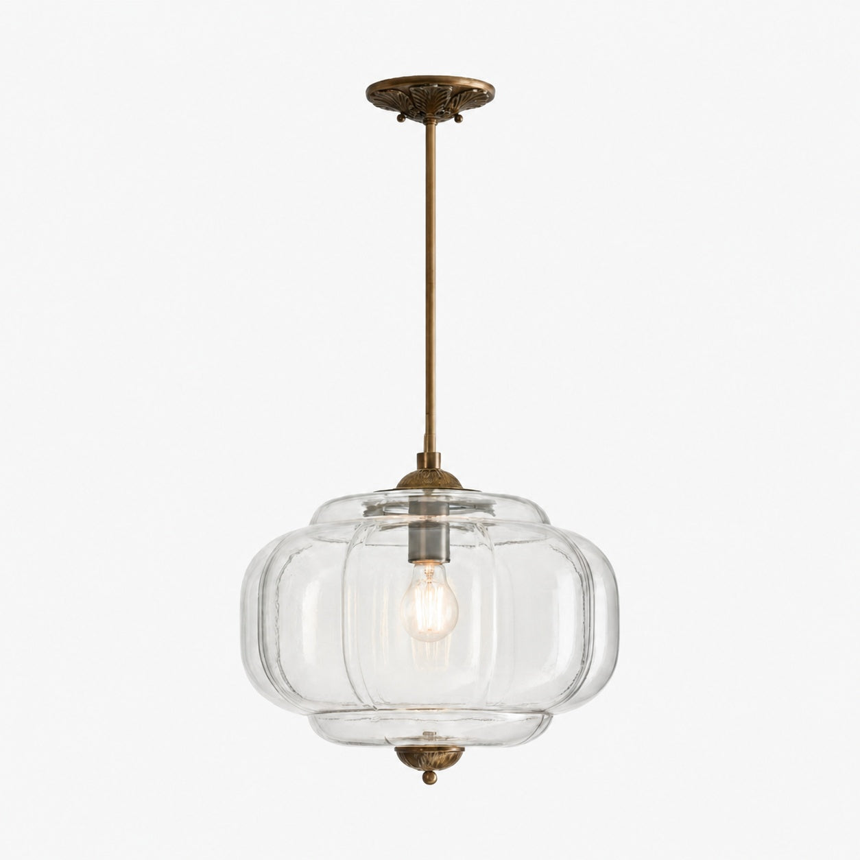 Eloise Vintage Glass Chandelier - Milk Glass Home Accent