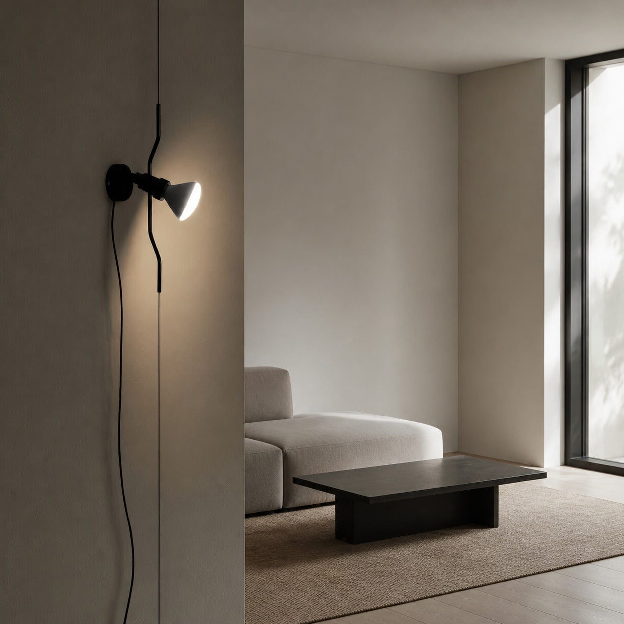 Fluxo Adjustable Multi Head Ceiling Lamp – Minimalist Linear Floor Lamp for Living Room or Dining Area N37