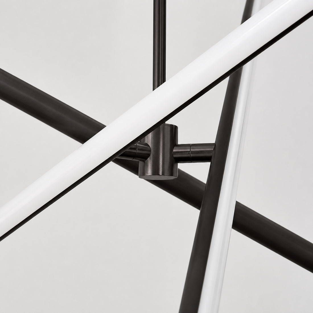 Voro Minimalist Chrome Light Rods - LED Semi-Flush Mount Ceiling Light