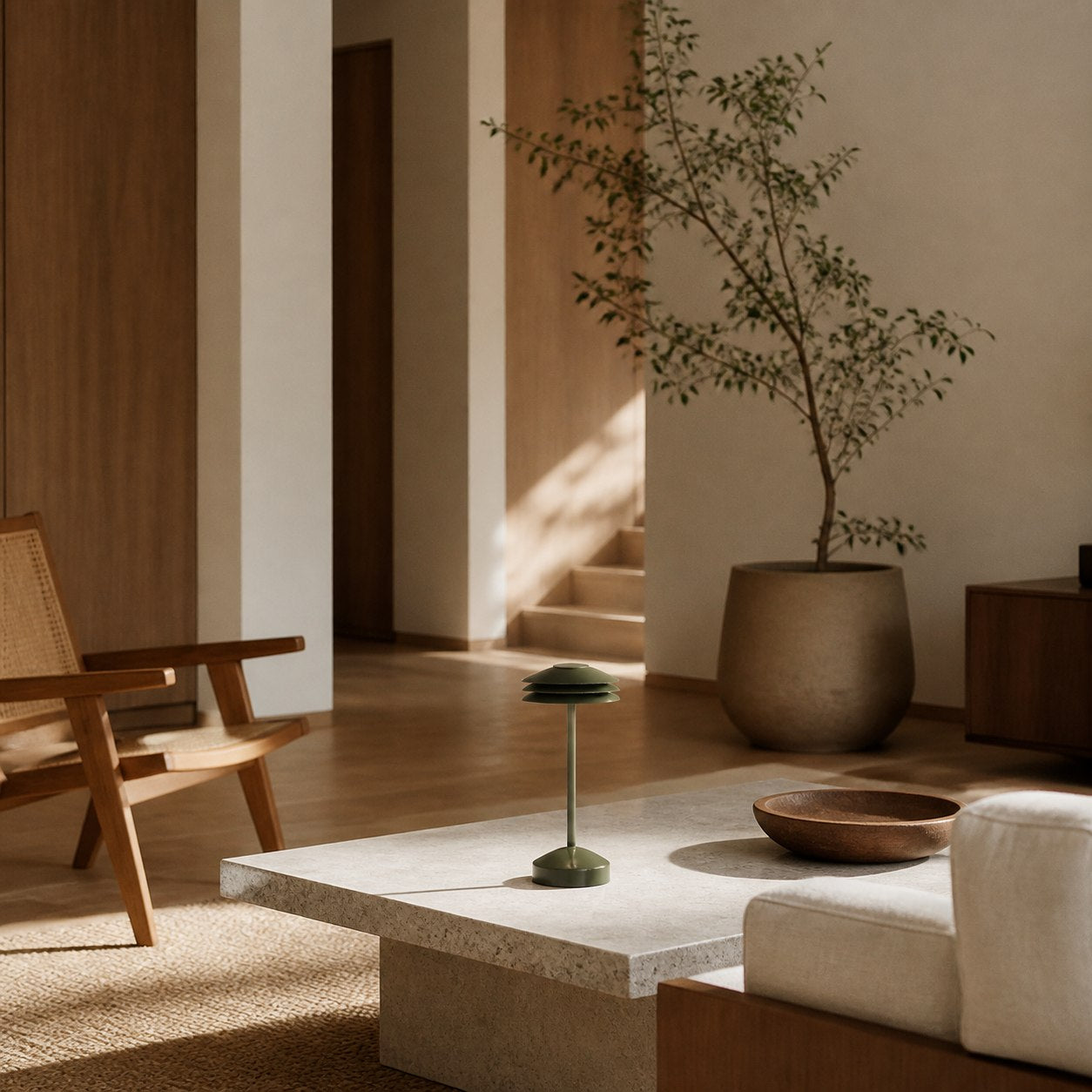 Alvian Pendant Light - Linen Shade with Adjustable Height for Cozy Dining