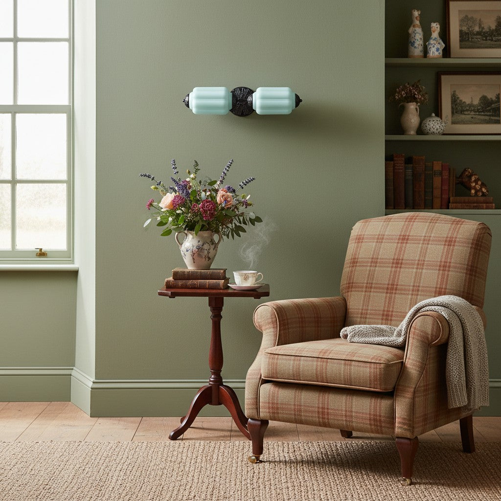 Eloise Brass Wall Sconce – Elegant Milk Glass Vintage Lighting