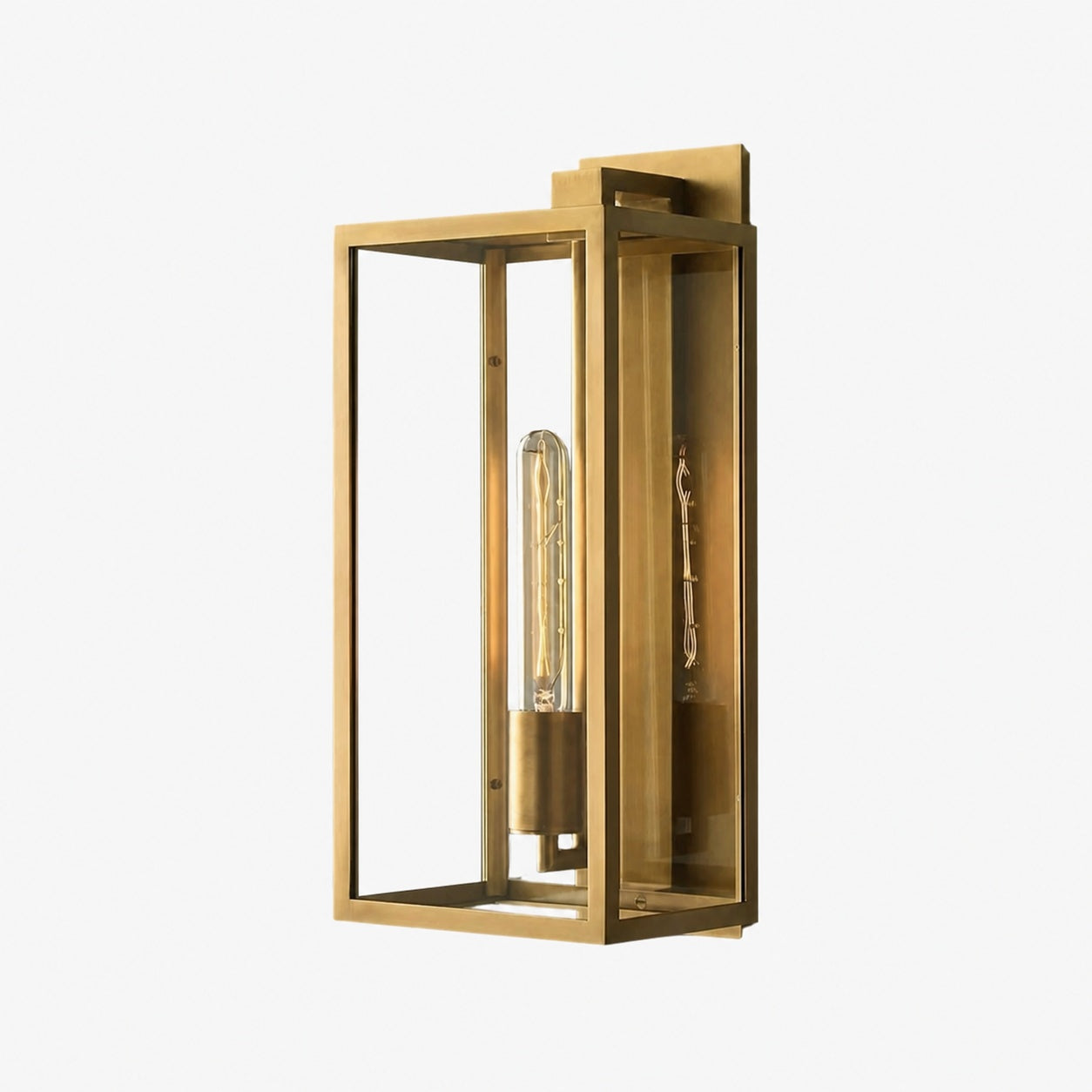 Classic Beckman Vintage Wall Sconce - Steel & Glass Linear Design