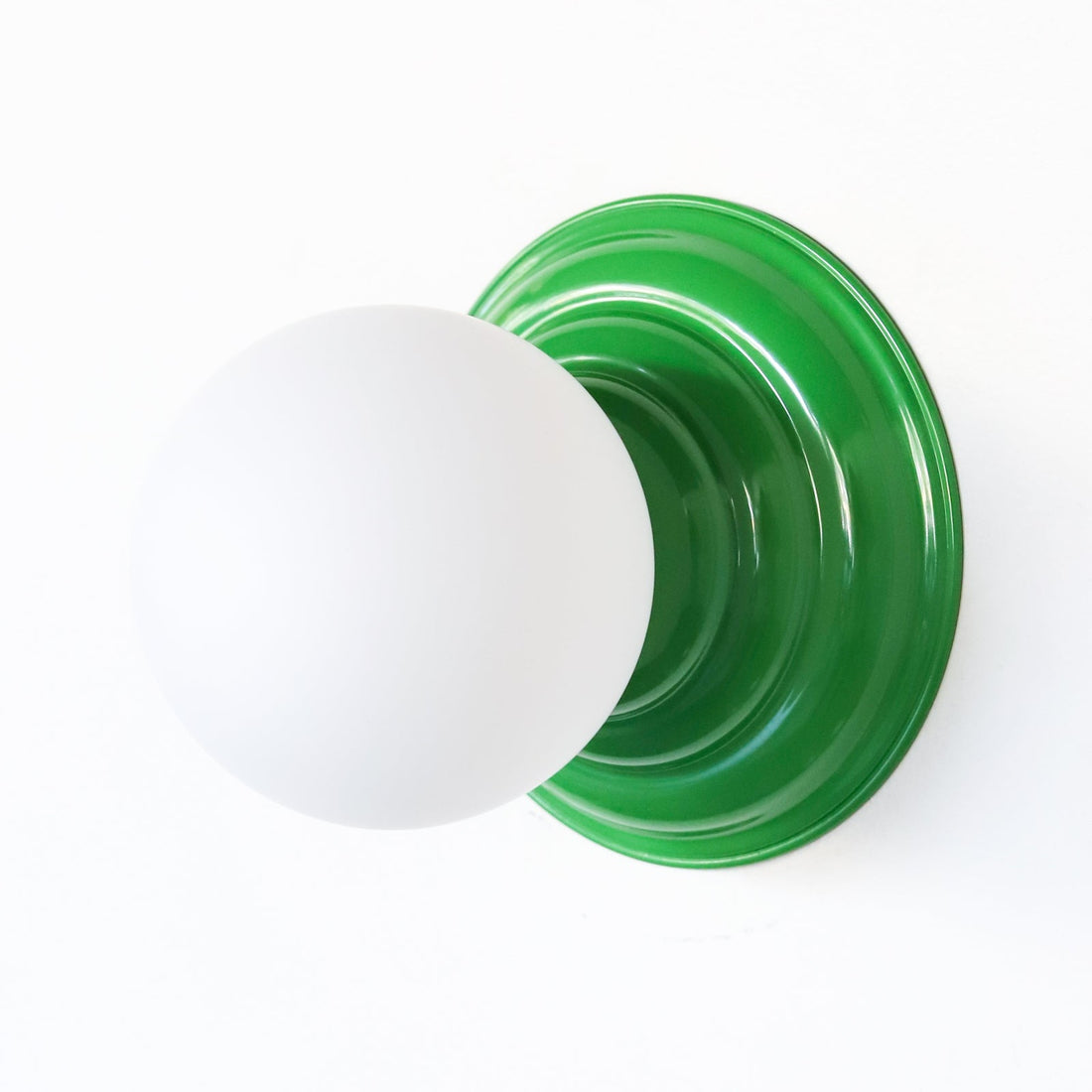 Retro Flushmount Ceiling Light or Wall Sconce - Minimalist Glass Globe