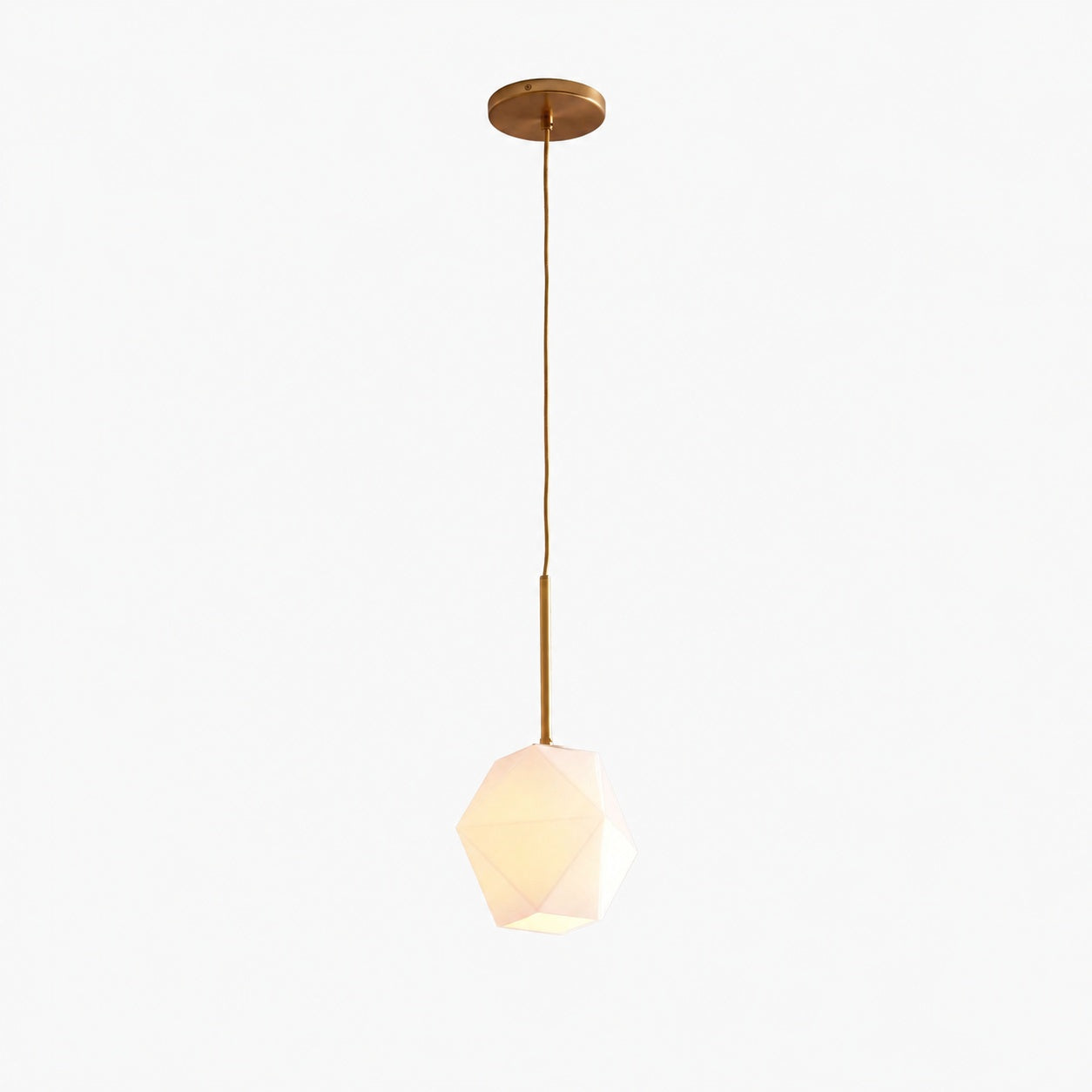 Talvior Faceted Pendant Light – Adjustable Glass Light Fixture