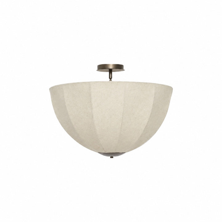 Lumarys Pendant / Flush Mount Lamp – Botanical-Inspired Linen Shade for Dining Area or Living Room