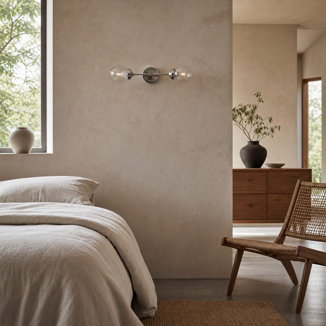 Lumio Globe Versatile Vanity Sconce - Dimmable Light for Bathroom and Hallway Use