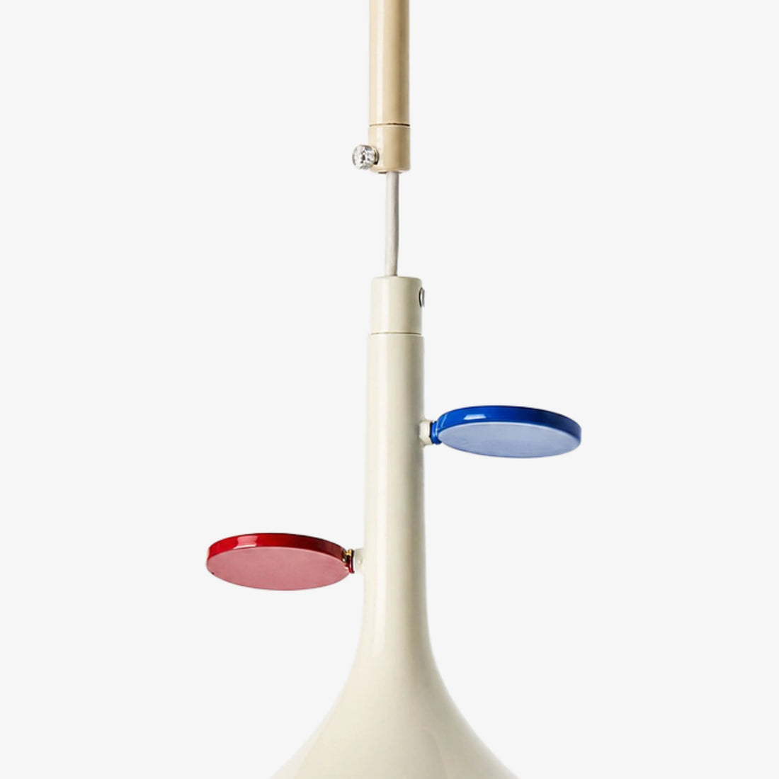 Red and blue orbit discs and suspension joint detail