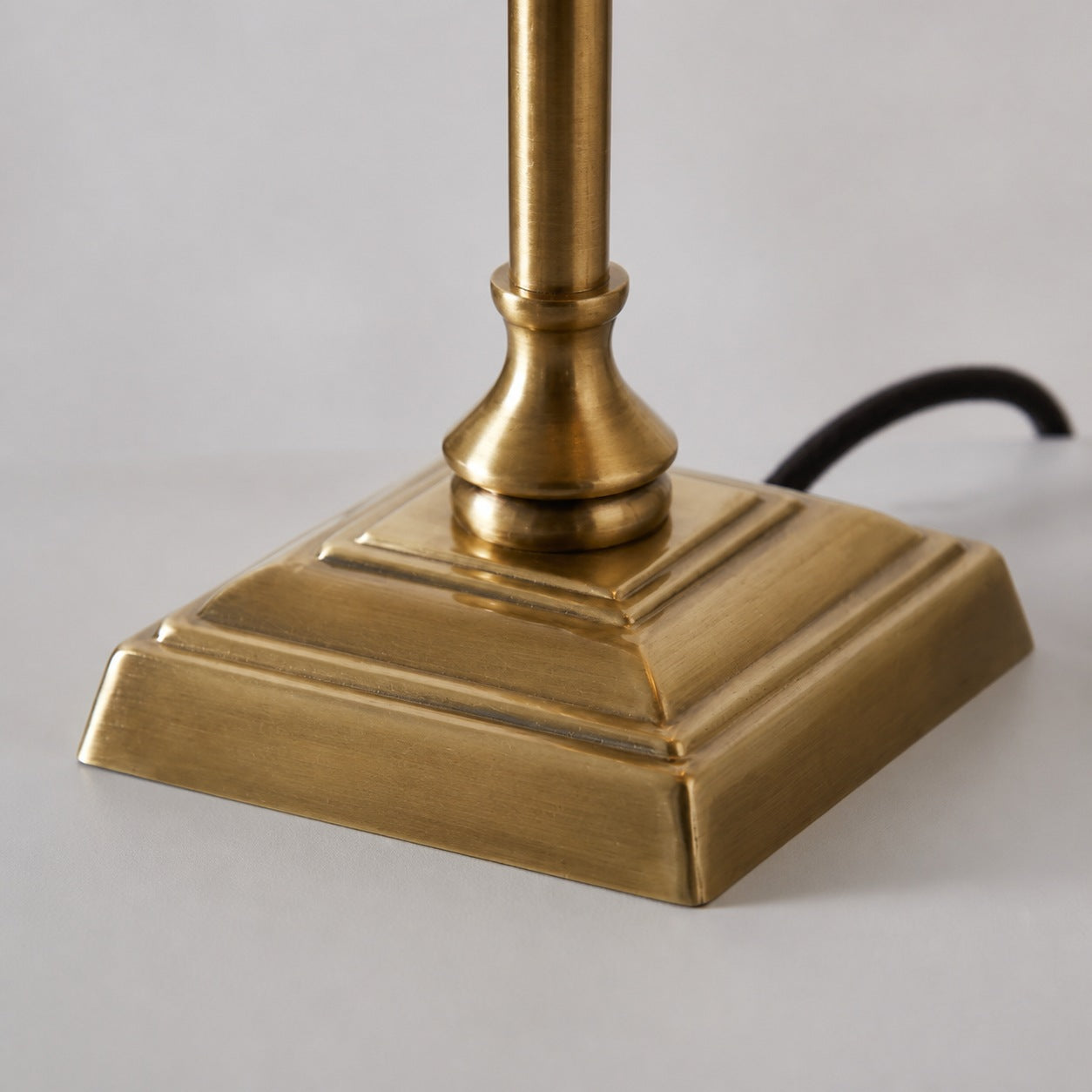 Zevatik Table Lamp with Slim Stem and Linen Shade for Bedside Lighting
