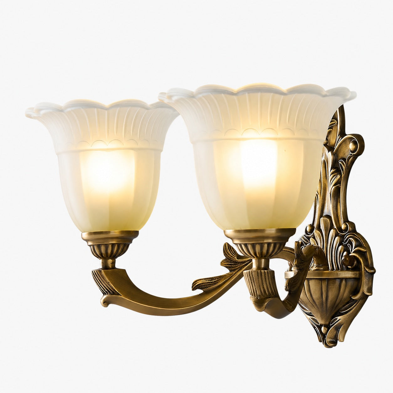 Bloom Flower Brass Sconce