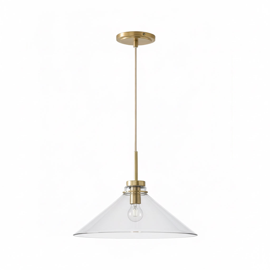 Aurenza Modern Farmhouse Pendant Light - Adjustable Shade for Warm Ambiance