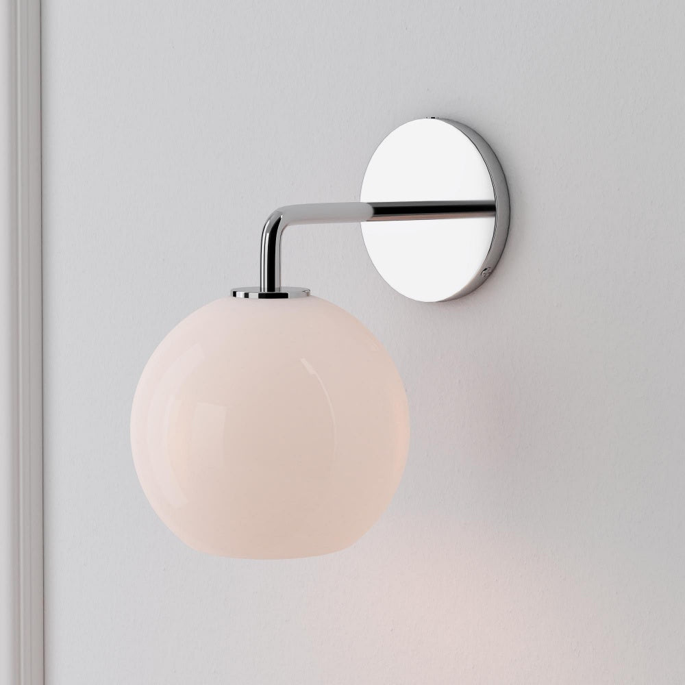 Sculptural Glass Geo Sconce - Modern Bathroom Mirror Globe Wall Light