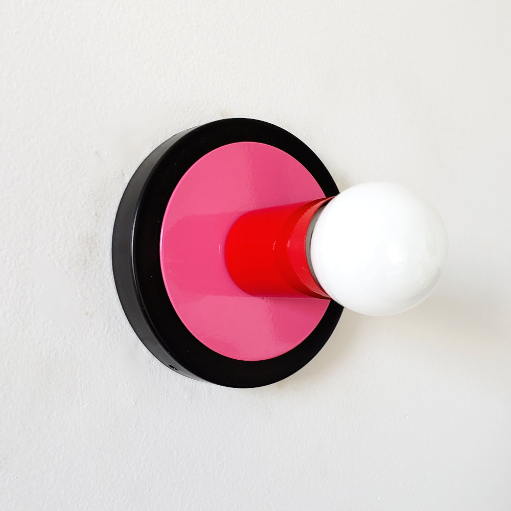 Colorful Wall Sconce - Modern Brass & Chrome Accent Lighting Fixture