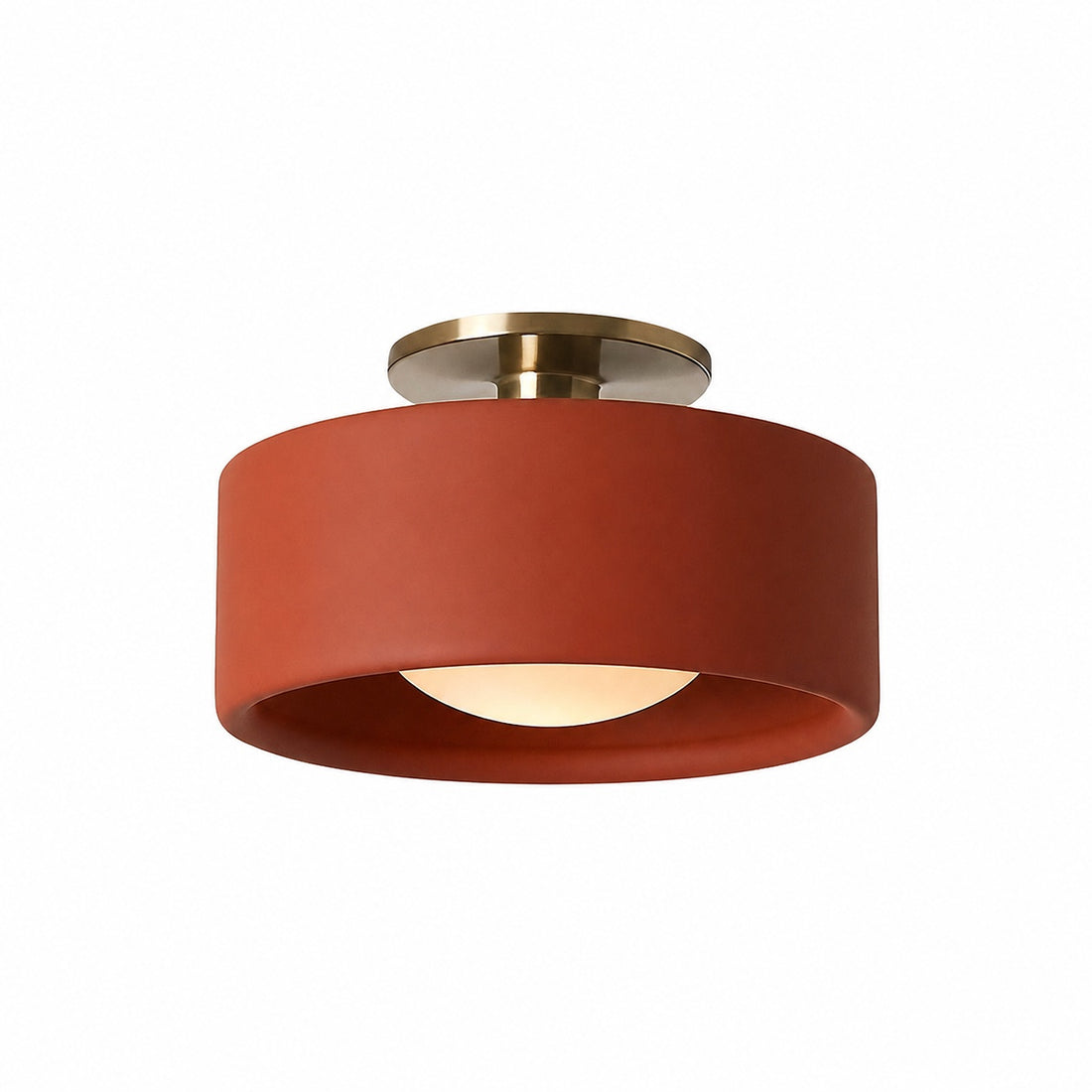 Cerova Modern Porcelain Flush Mount Ceiling Light– Elegant Ivory Shade